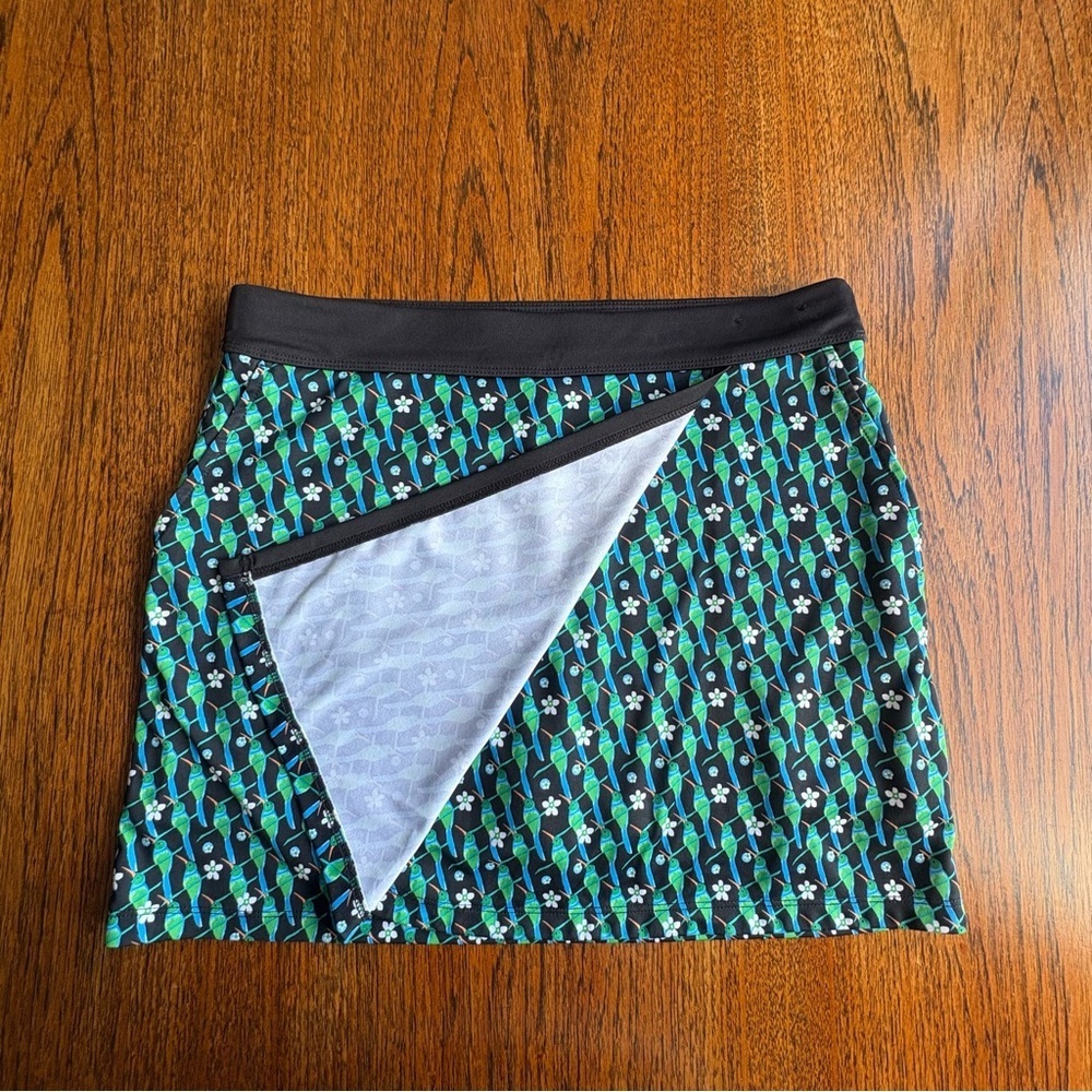 WOMENS HUMMINGBIRD PRINT WRAP GOLF/TENNIS SKORT SIZE MEDIUM - Picture 3 of 11